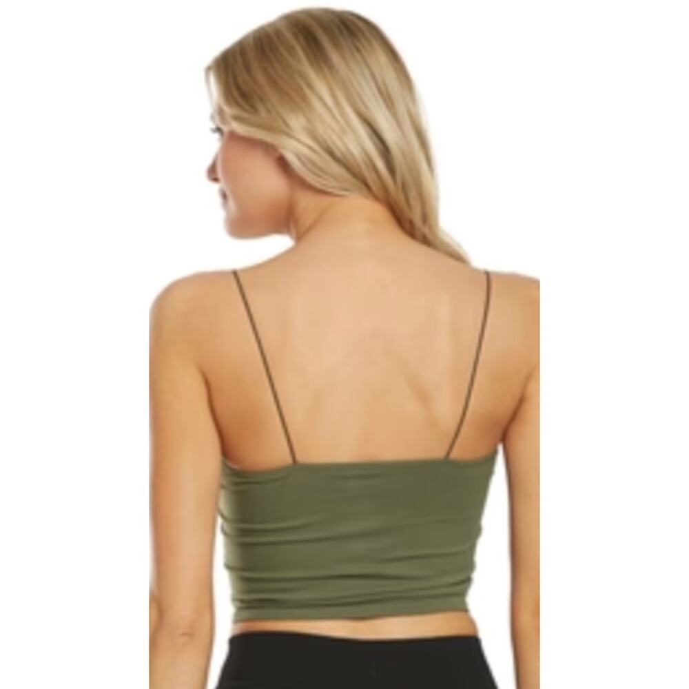NWT Free People Skinny Strap Seamless Brami in Color Olive Green Size XS/S - Picture 4 of 5